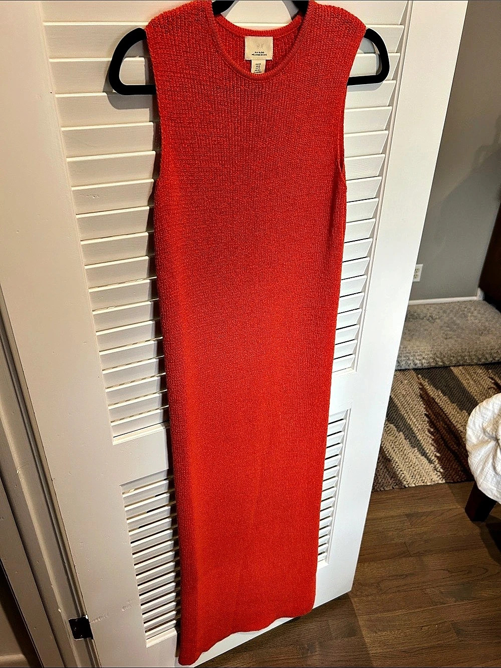 HM Maxi Knit Dress in Orange Size Large Like New